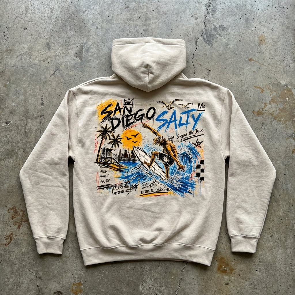 San Diego Salty Surf – Sand Pullover Hoodie