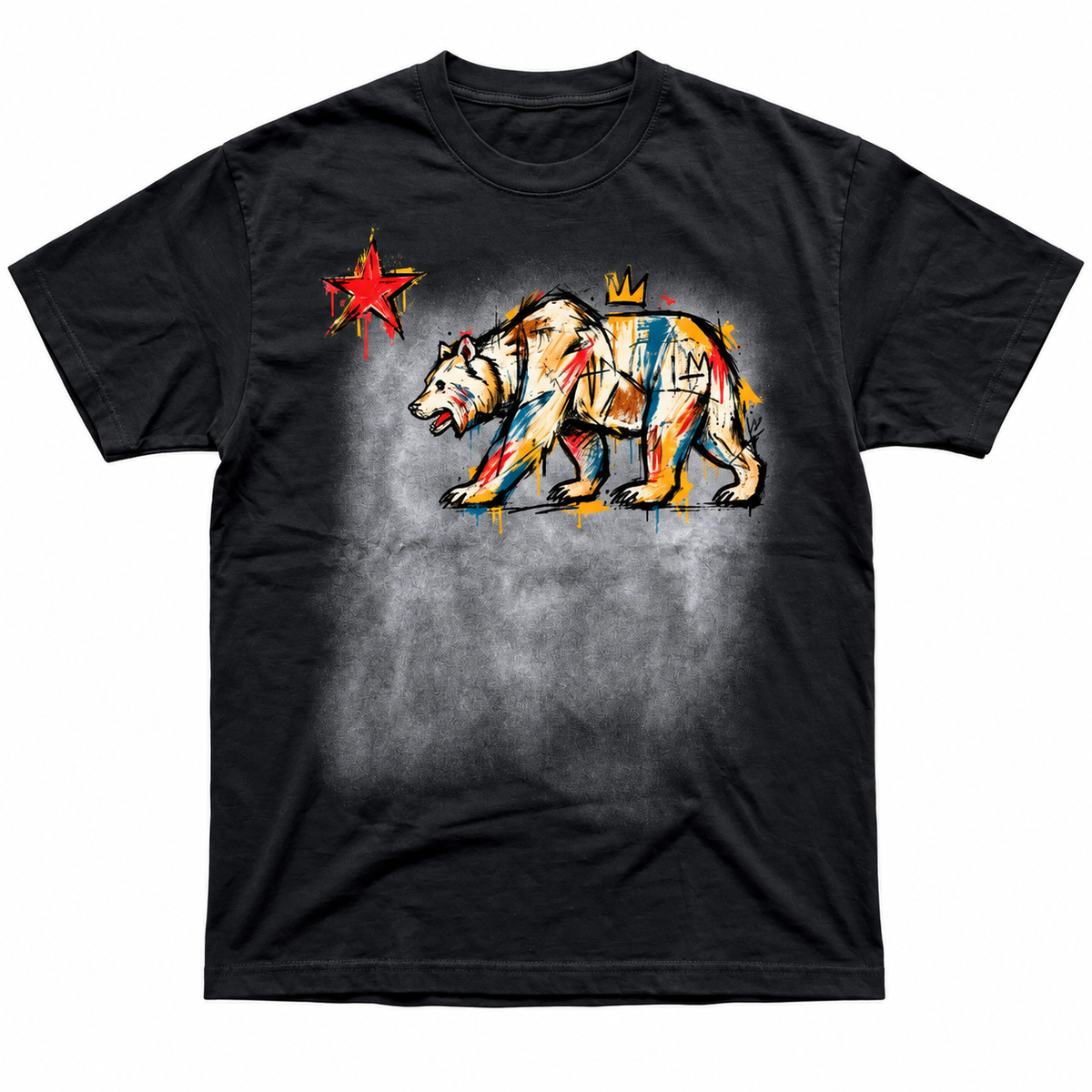 California Salty Bear – Washed Black Tee