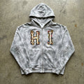 Hawaiian Salty – Heather Grey Zip Hoodie