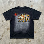 California Salty Bear – Washed Black Tee