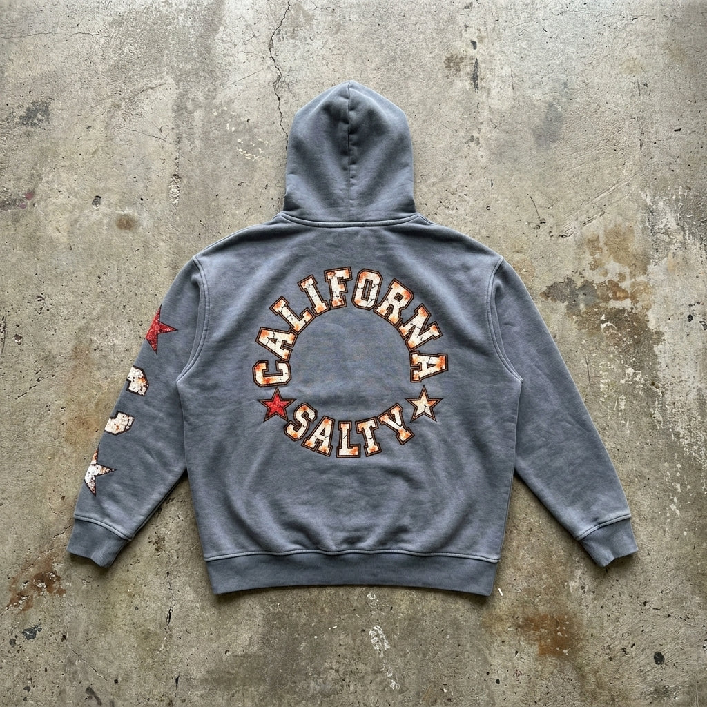 California Salty Bear – Vintage Blue Hoodie