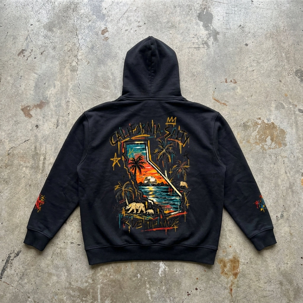 California Explorer - Distressed Pull Over Hoodie