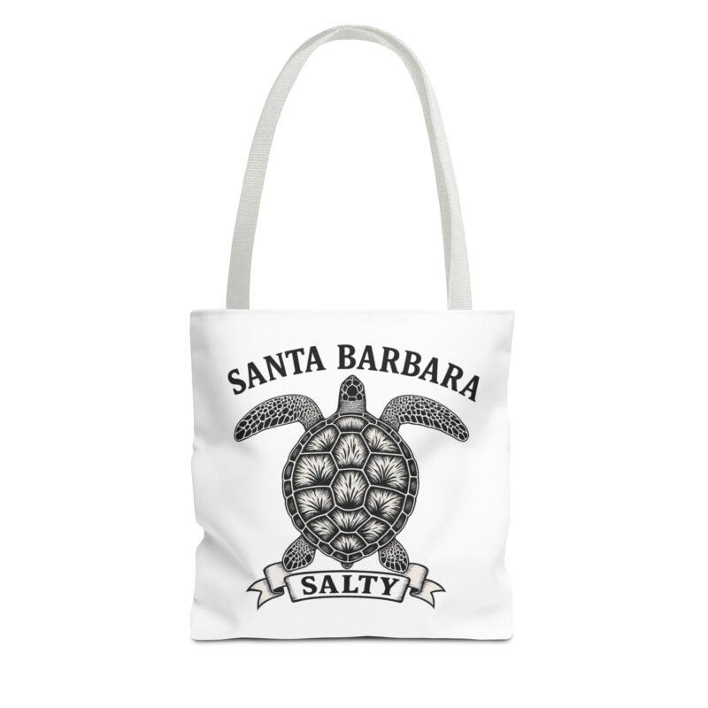 Santa Barbara Salty Turtle Tote Bag, Ocean Lover's Eco-Friendly Bag, Beach Day Essential, Summer Accessory, Unique Gift Idea - Image 2