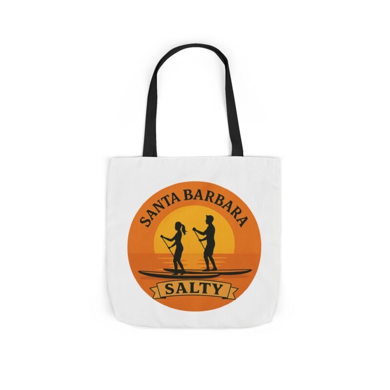 California Salty Canvas Tote Bag – Eco-Friendly Coastal Beach Tote with Color Straps (Santa Barbara Inspired) - Image 19
