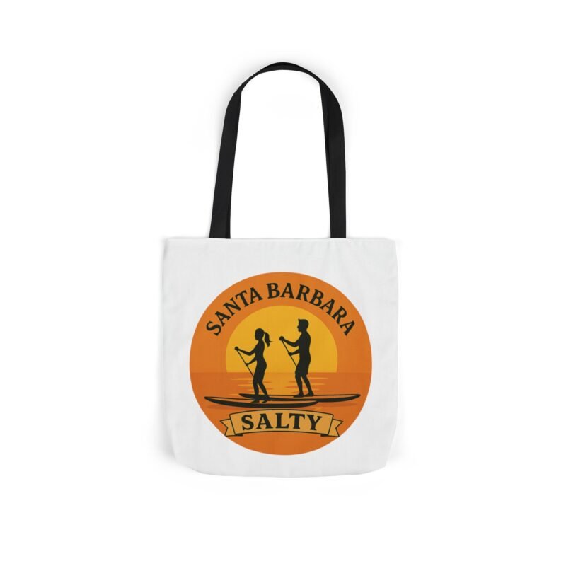 California Salty Canvas Tote Bag – Eco-Friendly Coastal Beach Tote with Color Straps (Santa Barbara Inspired) - Image 14