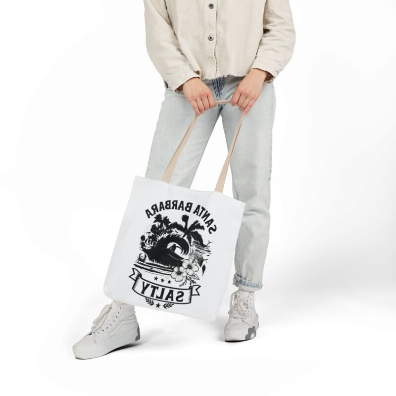 California Salty Turtle Tote Bag – Eco-Friendly Canvas Beach Bag & Reusable Shopping Tote - Image 5