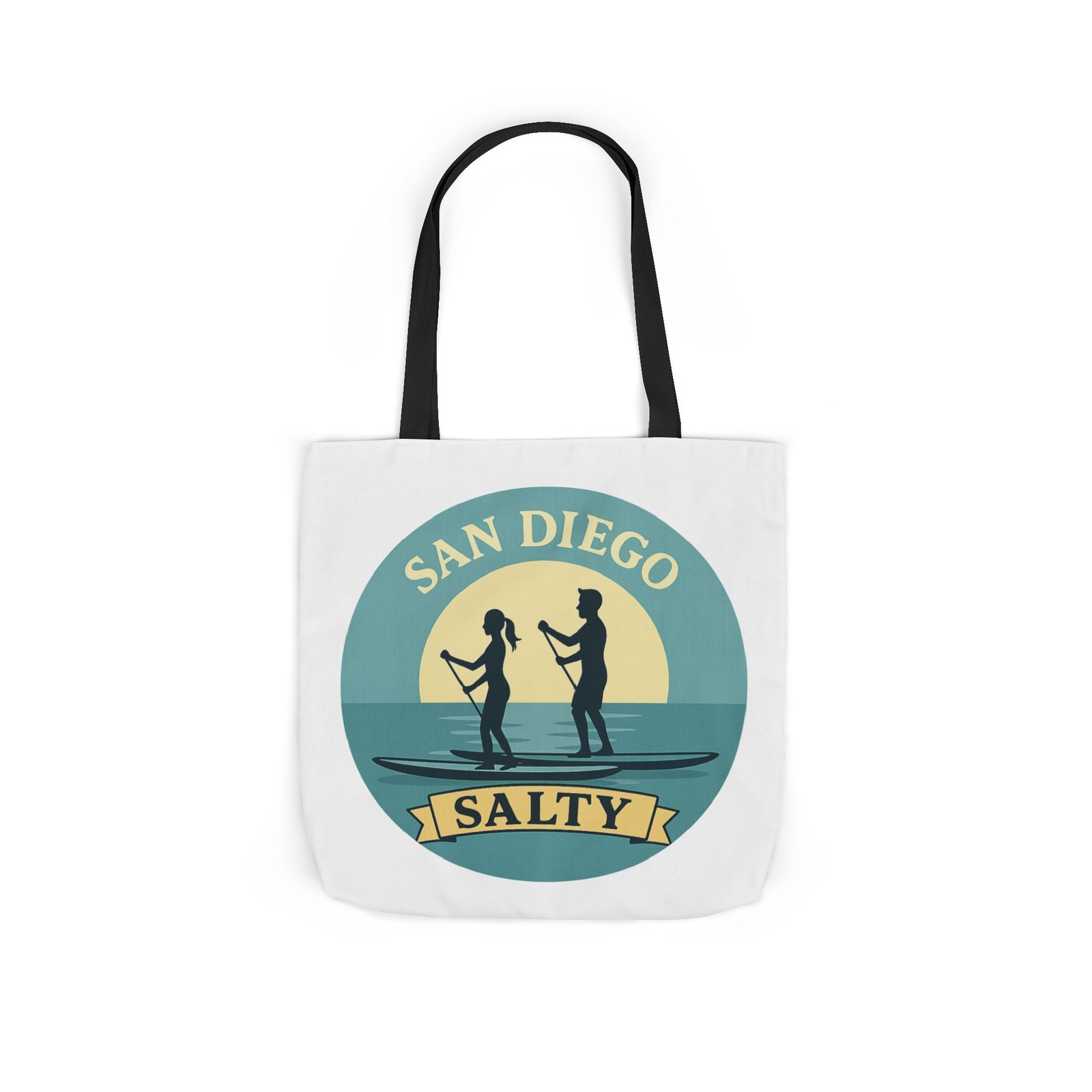 California Salty Canvas Tote Bag – Eco-Friendly Coastal Beach Tote with Color Straps - Image 19