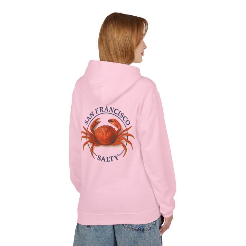 Salty San Francisco Crab Hoodie, Unisex Fleece, Coastal Apparel, Beach Vibes, Gift for Seafood Lovers, Casual Style - Image 12