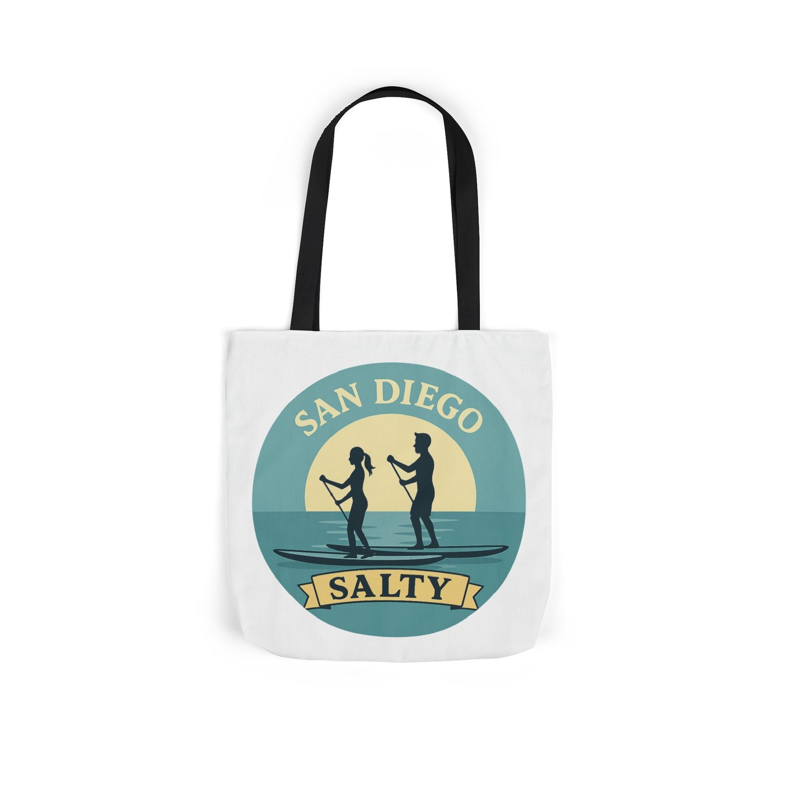 California Salty Canvas Tote Bag – Eco-Friendly Coastal Beach Tote with Color Straps - Image 14