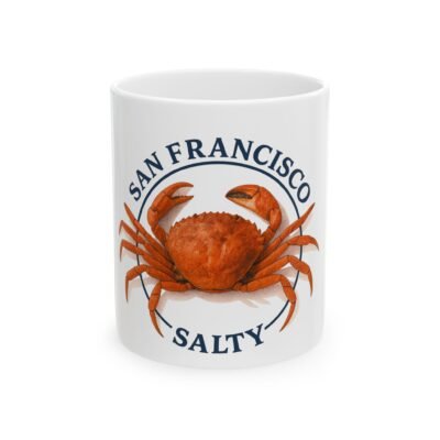 Surf-Inspired Salty Ceramic Mug, Beach Decor, Coffee Lover Gift, Tropical Vibe, Unique Kitchen Item Fran