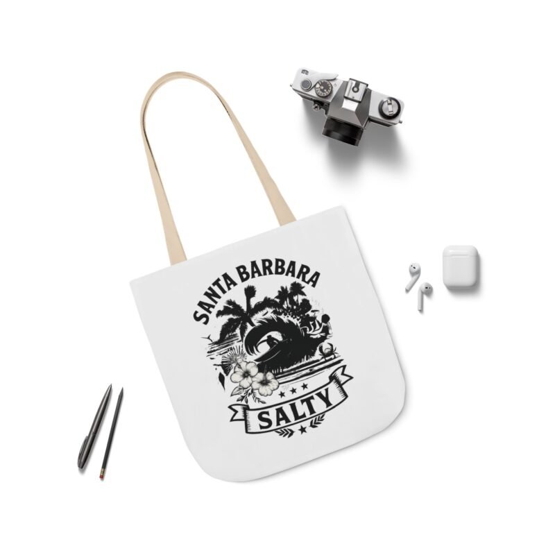 California Salty Turtle Tote Bag – Eco-Friendly Canvas Beach Bag & Reusable Shopping Tote - Image 4
