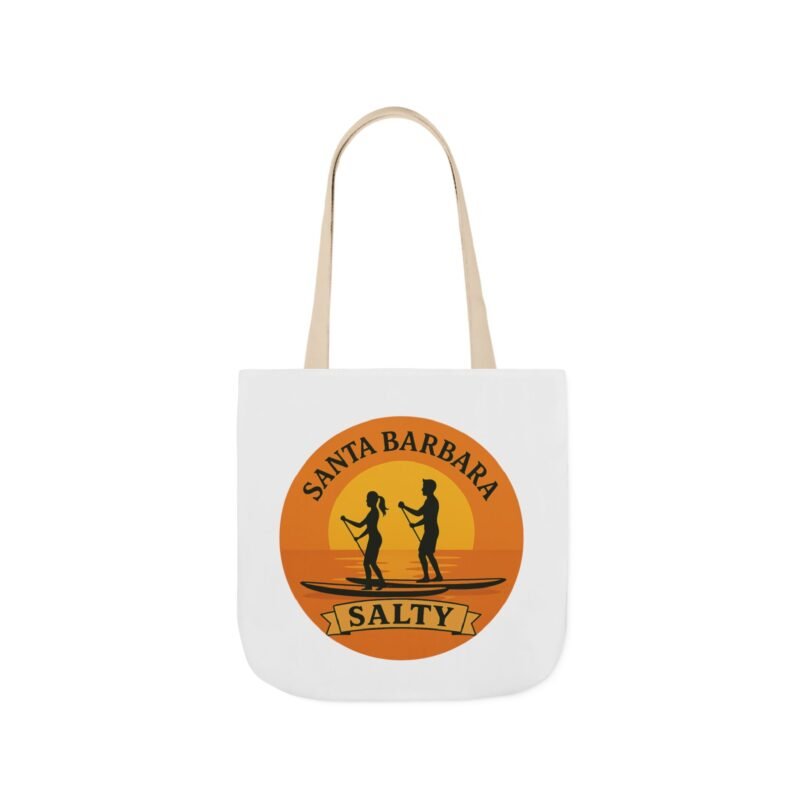 California Salty Canvas Tote Bag – Eco-Friendly Coastal Beach Tote with Color Straps (Santa Barbara Inspired) - Image 13