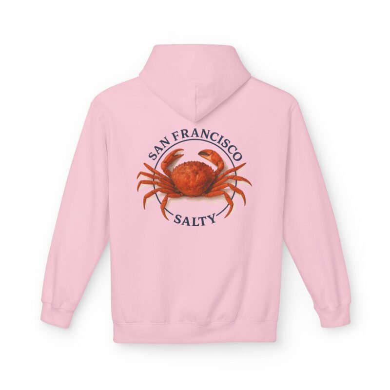Salty San Francisco Crab Hoodie, Unisex Fleece, Coastal Apparel, Beach Vibes, Gift for Seafood Lovers, Casual Style - Image 11