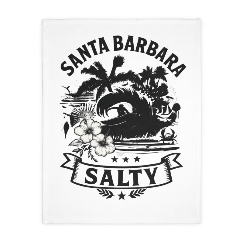 Santa Barbara Salty Velveteen Microfiber Blanket | Cozy Throw for Beach Lovers, Gift for Surfers, Home Decor, Travel Blanket, Beach [...]