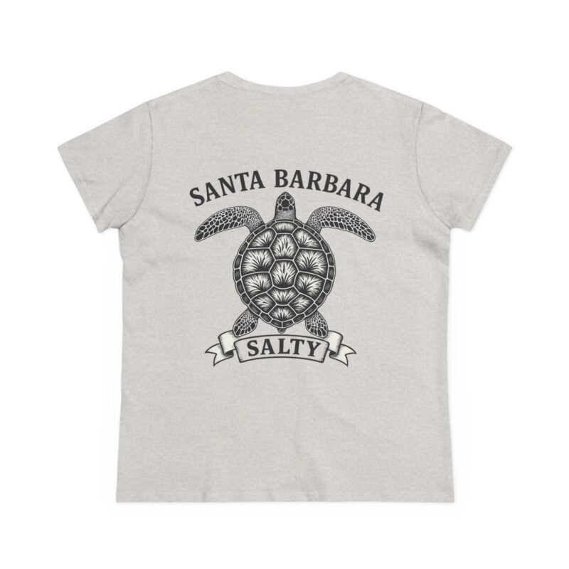 Santa Barbara Women's Cotton Tee - Salty California Turtle Tee, Beach Vibes Shirt, Santa Barbara Souvenir, Casual Summer Top, Eco-Friendly Apparel - Image 6