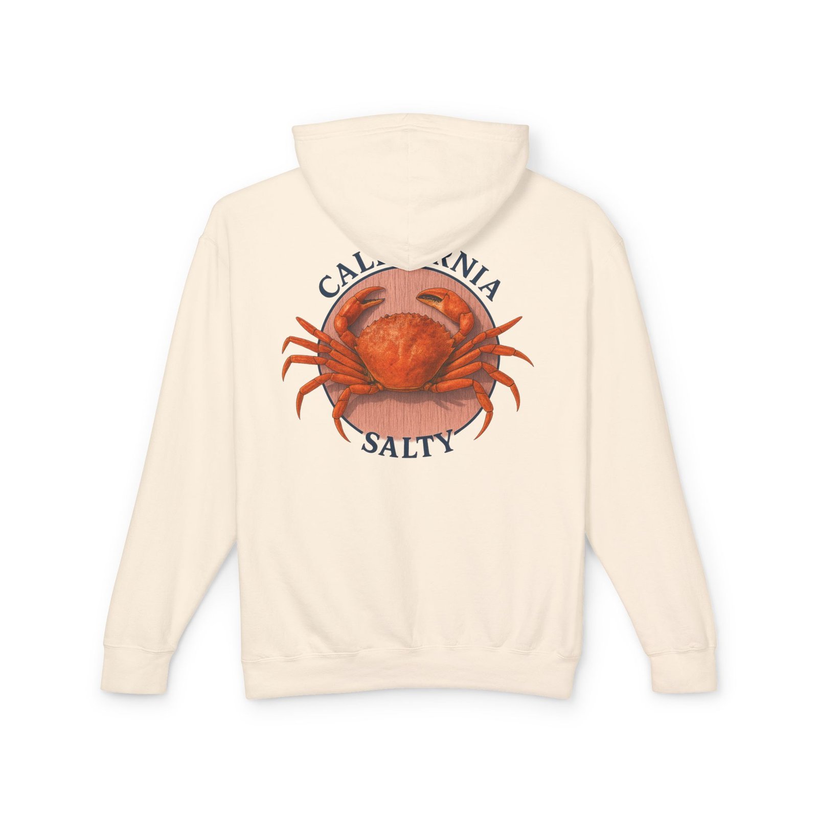 Rock Crab, California Salty, Best, Lightweight Unisex Hoodie, Perfect for Coastal Adventures, Beach Days, Gifts for Fishermen, Casual Wear, Summer Style - Image 2