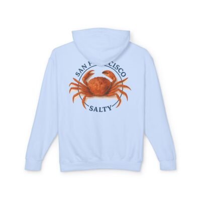 Rock Crab, San Francisco Salty, California Salty, Best, Lightweight Unisex Hoodie, Perfect for Coastal Adventures, Beach Days, Gifts for Fishermen, Casual Wear, Summer Style