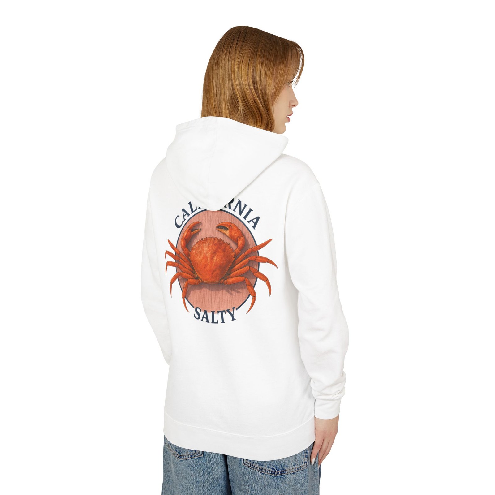 Rock Crab, California Salty, Best, Lightweight Unisex Hoodie, Perfect for Coastal Adventures, Beach Days, Gifts for Fishermen, Casual Wear, Summer Style - Image 8