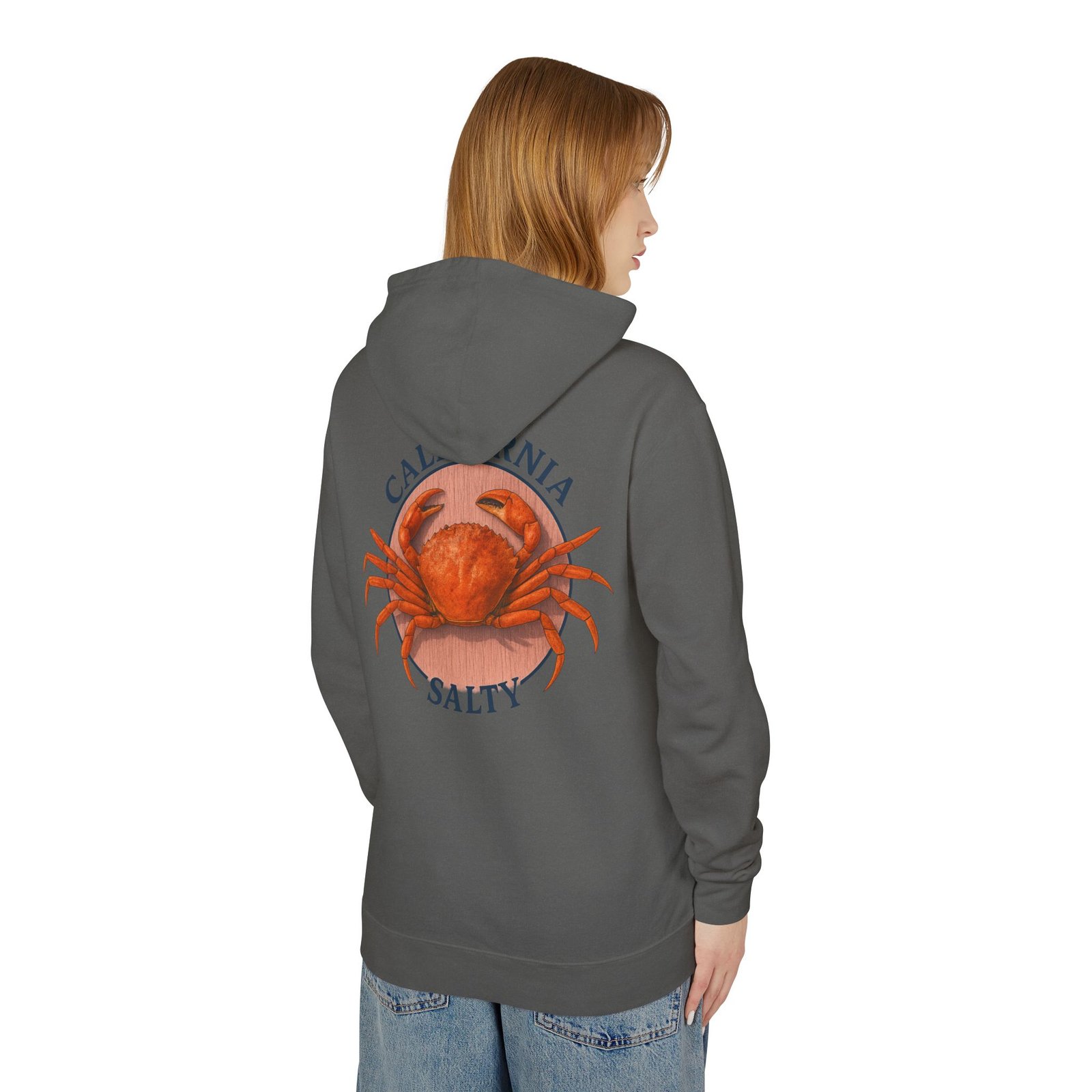 Rock Crab, California Salty, Best, Lightweight Unisex Hoodie, Perfect for Coastal Adventures, Beach Days, Gifts for Fishermen, Casual Wear, Summer Style - Image 24