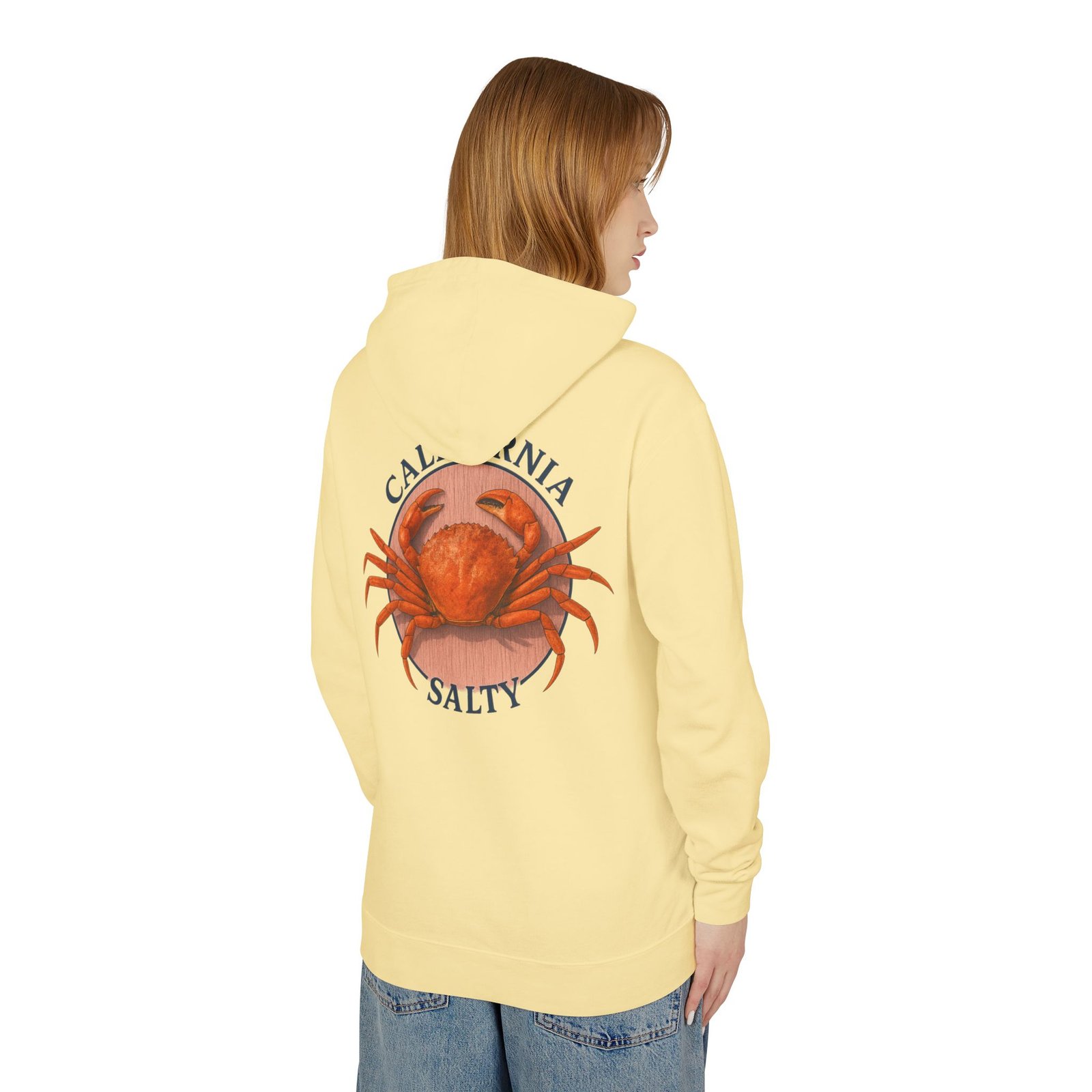 Rock Crab, California Salty, Best, Lightweight Unisex Hoodie, Perfect for Coastal Adventures, Beach Days, Gifts for Fishermen, Casual Wear, Summer Style - Image 28