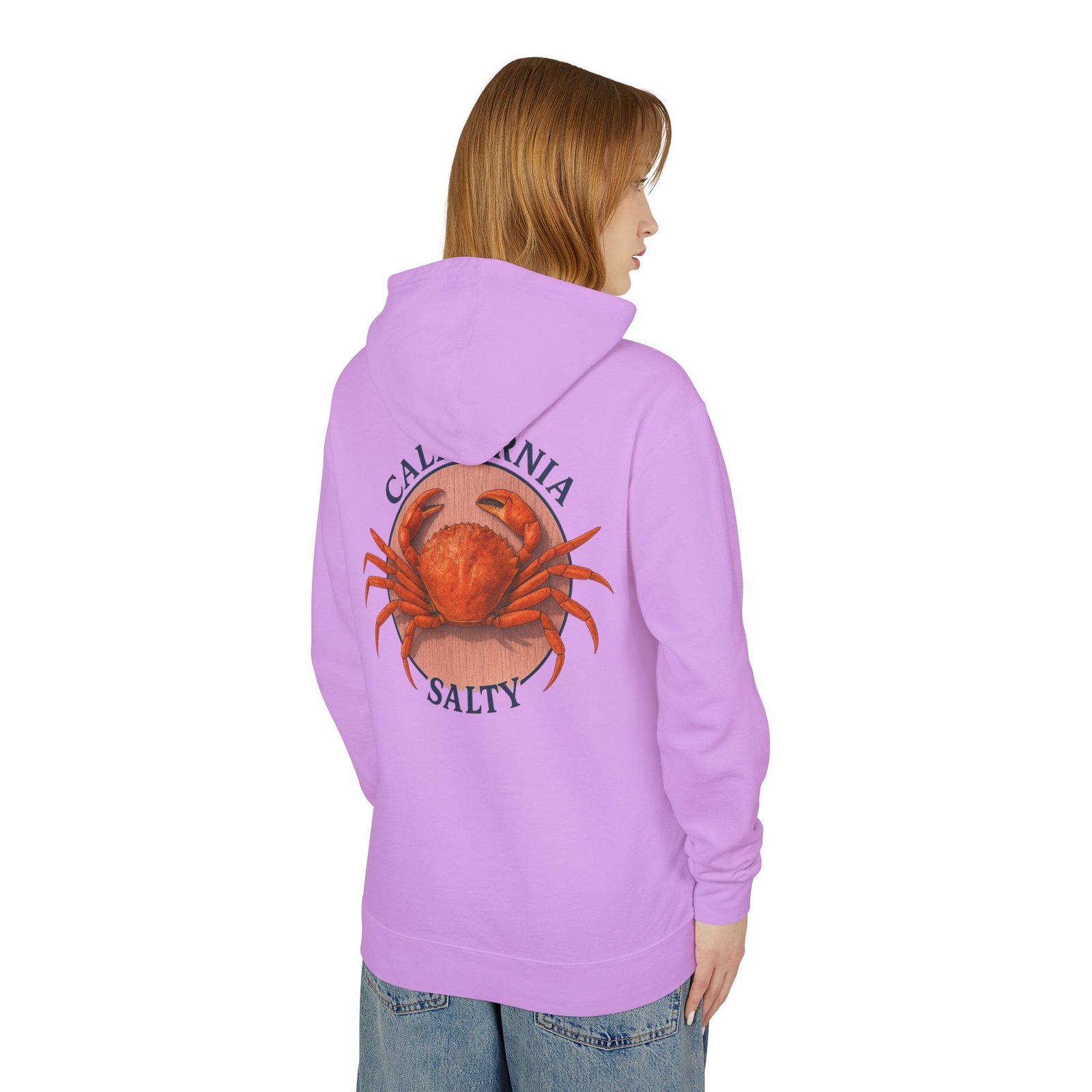 Rock Crab, California Salty, Best, Lightweight Unisex Hoodie, Perfect for Coastal Adventures, Beach Days, Gifts for Fishermen, Casual Wear, Summer Style - Image 16